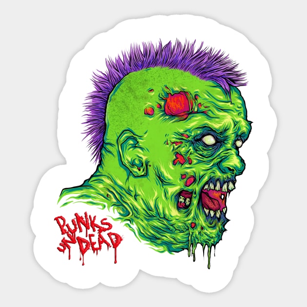 Zombie Punk Sticker by HETCH666